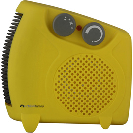 TERMOVENTILATORE HOTTY PLUS - ORIZZONTALE/VERTICALE - 2000 W - 14,5 X 11 X 25 CM - GIALLO - MELCHIONI 99356