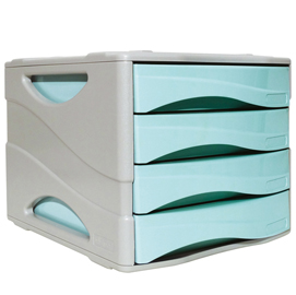 CASSETTIERA KEEP CLOUR PASTEL - 25X32 CM - CASSETTI 5 CM - GRIGIO-AZZURRO - ARDA 85148