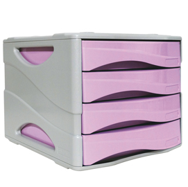 CASSETTIERA KEEP COLOUR PASTEL - 25X32 - CASSETTI 5 CM - GRIGIO-LILLA - ARDA 85146