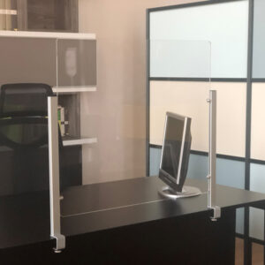 SCHERMO PROTETTIVO DA SCRIVANIA SLIM - CON MORSETTO IN ALLUMINIO - 70X80 CM -  STUDIO T 90449