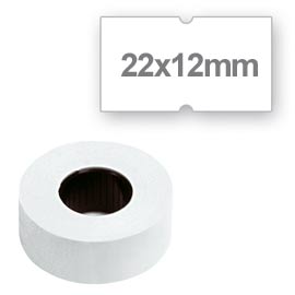 ROTOLO 1000 ETICHETTE ART.165 - 22X12 MM - PERMANENTE - BIANCO - LEBEZ - CONF. 10 ROTOLI 36452