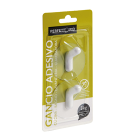 GANCIO ADESIVO - MOD.R - PERFETTO - CONF. 2 PEZZI 99845
