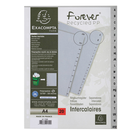 INTERCALARE ALFABETICO - PPL RICICLATO - A4 - A-Z - GRIGIO - EXACOMPTA 94272