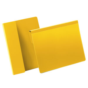 BUSTE CON ALETTA PIEGHEVOLE - A5 ORIZZONTALI - GIALLO - DURABLE - CONF. 50 PEZZI 90114