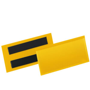 BUSTE IDENTIFICAZIONE MAGNETICA - 100 X 38 MM - GIALLO - DURABLE - CONF. 50 PEZZI 90106