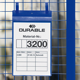 BUSTE IDENTIFICATIVE CON FASCETTE DI AGGANCIO - FORMATO A4 VERTICALE (210X297 MM) - DURABLE - CONF. 50 PEZZI 80654