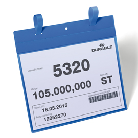 BUSTE IDENTIFICATIVE CON FASCETTE DI AGGANCIO - FORMATO A4 ORIZZONTALE (297X210 MM) - DURABLE - CONF. 50 PEZZI 80655