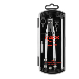 COMPASSO CON PROLUNGA 421 - METALLO - D MAX CERCHIO 300 MM - SET 5 PEZZI - MAPED 93882