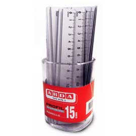 BARATTOLO 15 RIGHELLI - 15CM - ALLUMINIO - ARDA 51595