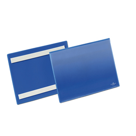 BUSTE IDENTIFICATIVE CON BANDE ADESIVE - FORMATO A5 ORIZZONTALE (210X148 MM) - DURABLE - CONF. 50 PEZZI 83501