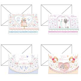 BIGLIETTO AUGURI PORTASOLDI MATRIMONIO - 4 SOGGETTI ASSORTITI - KARTOS 97133
