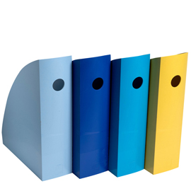 SET 4 PORTARIVISTE MAG-CUBE BEE BLUE - 26,6 X 8,2 X 30,5 CM - COLORI ASSORTITI - EXACOMPTA 98616