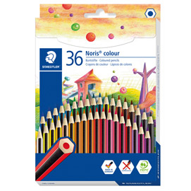 MATITE COLORATE NORIS COLOUR - IN WOPEX - COLORI ASSORTITI - STAEDTLER - ASTUCCIO 36 PEZZI 93935