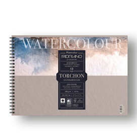 BLOCCO WATERCOLOUR TORCHON - 21X29,7CM - 12 FOGLI - 300GR - SPIRALATO - FABRIANO 82611
