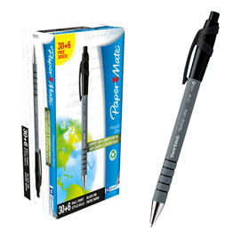 PENNA A SFERA A SCATTO FLEXGRIP ULTRA  - PUNTA 1,0MM - NERO - PAPERMATE - CONF. 30+6 PEZZI 77127