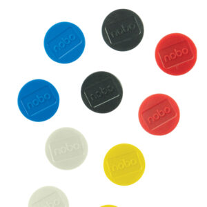 MAGNETI - D38 MM - COLORI ASSORTITI - NOBO - CONF. 10 PEZZI 91314