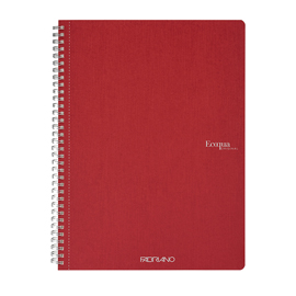 MAXIQUADERNO ECOQUA ORIGINAL - SPIRALATO - A4 - 90 GR - 1 RIGO - 70 FOGLI - ROSSO SCURO - FABRIANO 94794