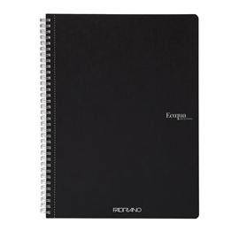 MAXIQUADERNO ECOQUA ORIGINAL - SPIRALATO - A4 - 90 GR - 1 RIGO - 70 FOGLI - NERO - FABRIANO 94796