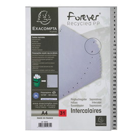 INTERCALARE NUMERICO - 31 TASTI - A4 - PPL RICICLATO - GRIGIO - EXACOMPTA 94274