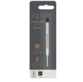 REFILL QUINK GEL - PUNTA MEDIA  - NERO - PARKER 37694