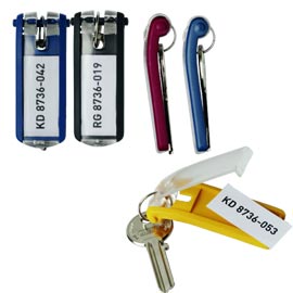PORTACHIAVI KEY CLIP - ROSSO - DURABLE - CONF. 6 PEZZI 58025