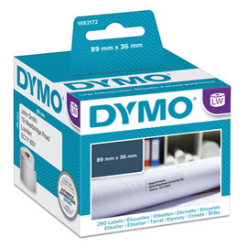 ROTOLO 260 ETICHETTE LW 1983172 - 36X89 MM - CARTA - INDIRIZZI ESTESI - BIANCO - DYMO 80353