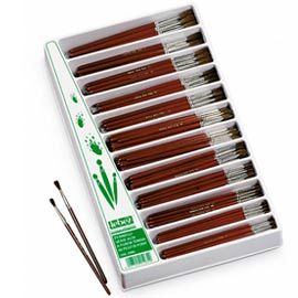 PENNELLI PUNTA TONDA - PELO DI PONY - SERIE 9124 - LEBEZ - ASSORTIMENTO VETRINETTA 228 PEZZI 56884