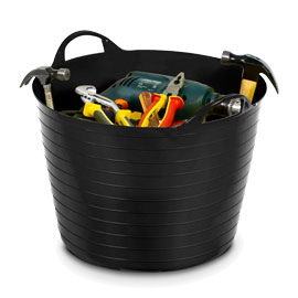 CESTONE FLEXY - 40 LT - DIAMETRO 48 CM - ALTEZZA 37,5 CM - NERO - CEP 74511