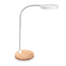 LAMPADA FLEX DESK - A LED - CON BASE IN LEGNO - BIANCO - CEP 94486