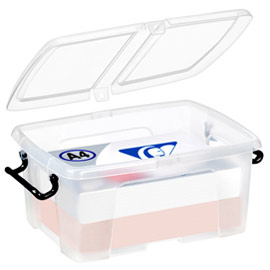 CONTENITORE MULTIUSO CON COPERCHIO - 50X39,5X19 CM - 24 L - PPL - TRASPARENTE - STRATA 64592