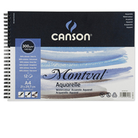 ALBUM SPIRALATO LATO CORTO MONTVAL - A4 - 300 GR - 12 FOGLI MICROPERFORATI - CANSON 85615