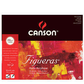BLOCCO COLLATO LATO CORTO FIGUERAS - 33X41 CM - 6F - 290 GR - 10 FOGLI - CANSON 85624