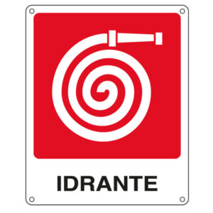CARTELLO SEGNALATORE -  25X31 CM - IDRANTE - ALLUMINIO - CARTELLI SEGNALATORI 76917
