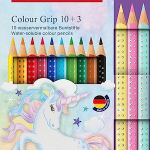 AST.CART.10MAT +3  ACQUAREL COL COLOUR GRIP FABER CASTELL 98885