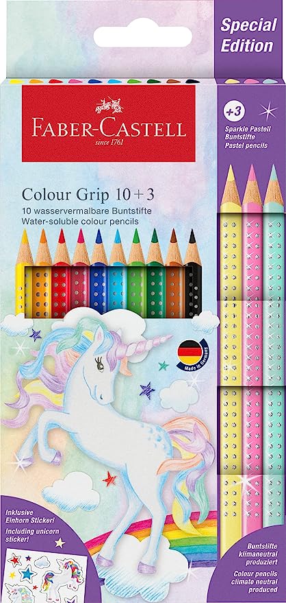 AST.CART.10MAT +3  ACQUAREL COL COLOUR GRIP FABER CASTELL 98885