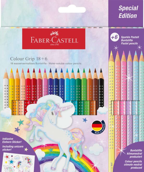 AST.CART.18MAT +6  ACQUAREL COL COLOUR GRIP FABER CASTELL 98886