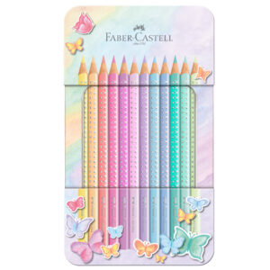 ASTUCCIO MATITE COLORATE SPARKLE PASTEL - COLORI ASSORTITI - FABER CASTELL - CONF. 12 PEZZI 98888