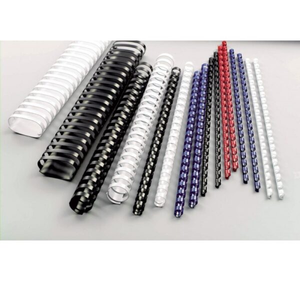 SPIRALE IN PLASTICA X DORSI D.8 NERO 100PZ. ACCO 26664