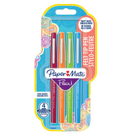 PENNARELLO FLAIR NYLON - COLORI ASSORTITI FUN - PAPERMATE - CONF. 4 PEZZI 101259
