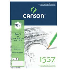 BLOCCO COLLATO LATO CORTO - A4 - 120 GR - 50 FOGLI - CANSON 85651