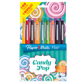 PENNARELLO FLAIR NYLON PUNTA FELTRO - PUNTA 1,10MM - PAPERMATE - ASTUCCIO 16 COLORI ASSORTITI CANDY POP 83063
