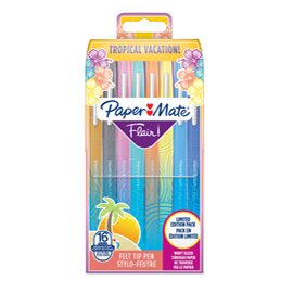 PENNARELLO FLAIR NYLON PUNTA FELTRO - PAPERMATE - ASTUCCIO 16 COLORI TROPICAL 86872