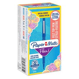 PENNARELLO FLAIR NYLON PUNTA FELTRO - PUNTA 1,10MM - BLU - PAPERMATE - CONF. 30+6 PEZZI 86874