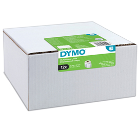 ROTOLO ETICHETTE MULTIUSO - 57 X 32 MM - BIANCO - 1000 ETICHETTE / ROTOLO - DYMO - VALUE PACK 12 PEZZI 93275