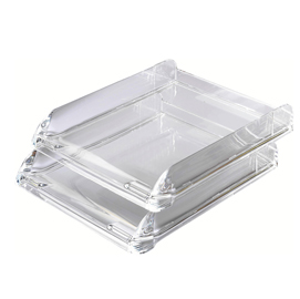 VASCHETTA PORTACORRISPONDENZA NIMBUS - 26,8X5,5X33 CM - CRISTALLO TRASPARENTE - REXEL 49741