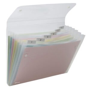 CARTELLA A SOFFIETTO ICE - 6 TASCHE - 22X30 CM - TRASPARENTE - REXEL 62058