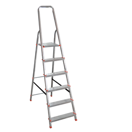 SCALA DOMESTICA STELLA BASIC - 6 GRADINI - ALLUMINIO - MARCHETTI 80736