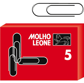 FERMAGLI ZINCATI - N. 5 - 5 CM - MOLHO LEONE - CONF. 100 PEZZI 47863