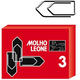 FERMAGLI ZINCATI - N. 3 - 2,9 CM - MOLHO LEONE - CONF. 100 PEZZI 47861