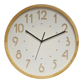 OROLOGIO DA PARETE OSLO - DIAMETRO 41 CM - LEGNO/BIANCO - CEP 97383